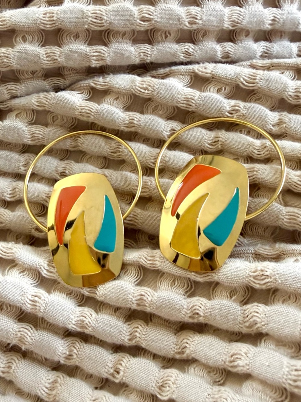 Gold Hoop Fashion Earrings